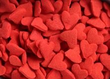 Picture of RED SUGAR HEARTS EDIBLE SPRINKLES X 50G